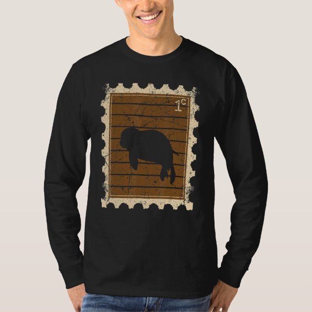 T-shirt Timbre-Poste Avec Un Bébé Phoque (Devant)