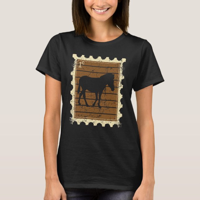 T-shirt Timbre-poste avec un zèbre (Devant)