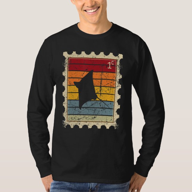 T-shirt Timbre-poste avec une raie à crépuscule (Devant)