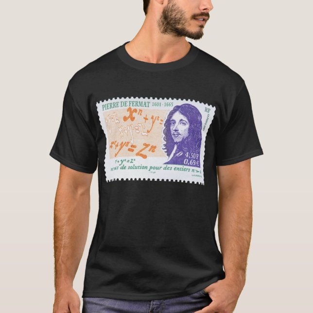 T-shirt Timbre-poste de Fermat (Devant)