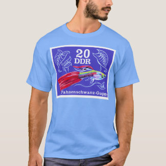 T-shirt Timbre-poste de la queue du drapeau de l'ALLEMAGNE