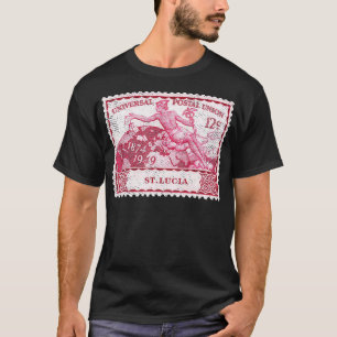 T-shirt Timbre rouge au mercure collectionneur philatéliqu