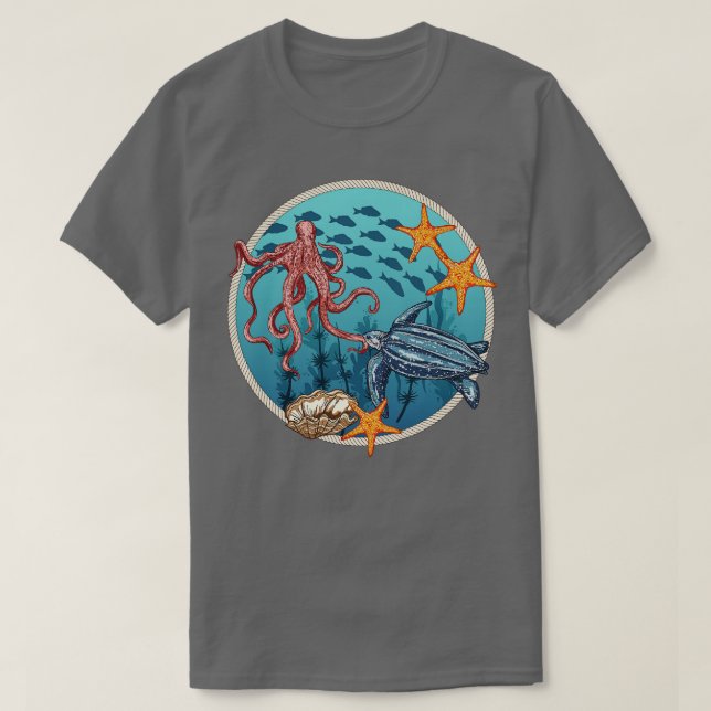 T-shirt Timbre Sea Life (Design devant)
