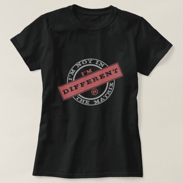 T-shirt Timbre Texte - Je suis différent - Personn (Design devant)