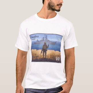 T-shirt Timbre ukrainien Île des Serpents Moskva