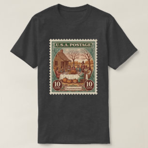 T-shirt Timbre vintage de la fête de Thanksgiving