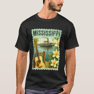 T-shirt Timbre Vintage Mississippi Souvenir Rencontre Moi 
