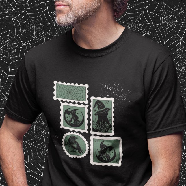 T-shirt Timbres avec symboles d'Halloween (This item is for display purposes only to illustrate the design element.)