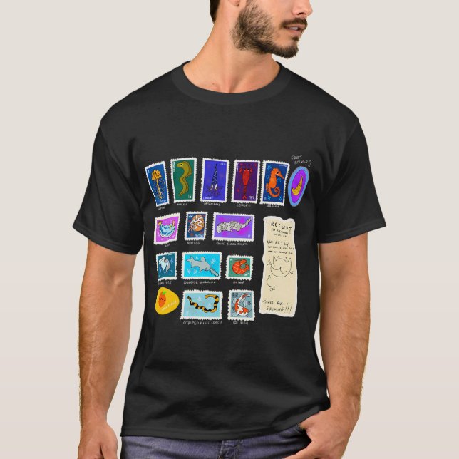 T-shirt Timbres de l'océan (Devant)