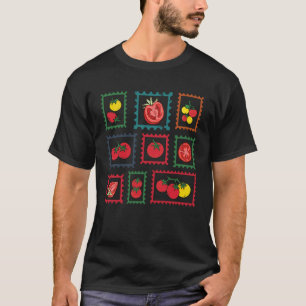 T-shirt Timbres de Tomate Jardinage de Tomates Cultivateur