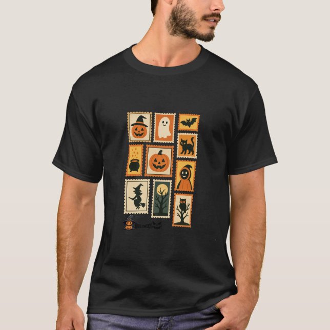 T-shirt Timbres d'Halloween (Devant)