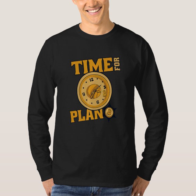 T-shirt Time For Plan Bitcoin Cryptocurrency Blockchain Bi (Devant)