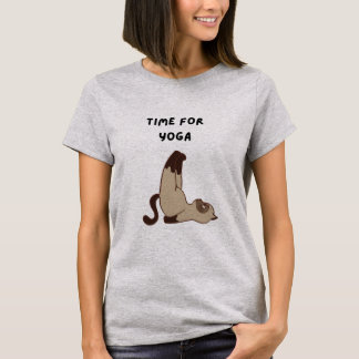 T-shirt Time For Yoga! Cat Lover Shirt, Humorous Animal