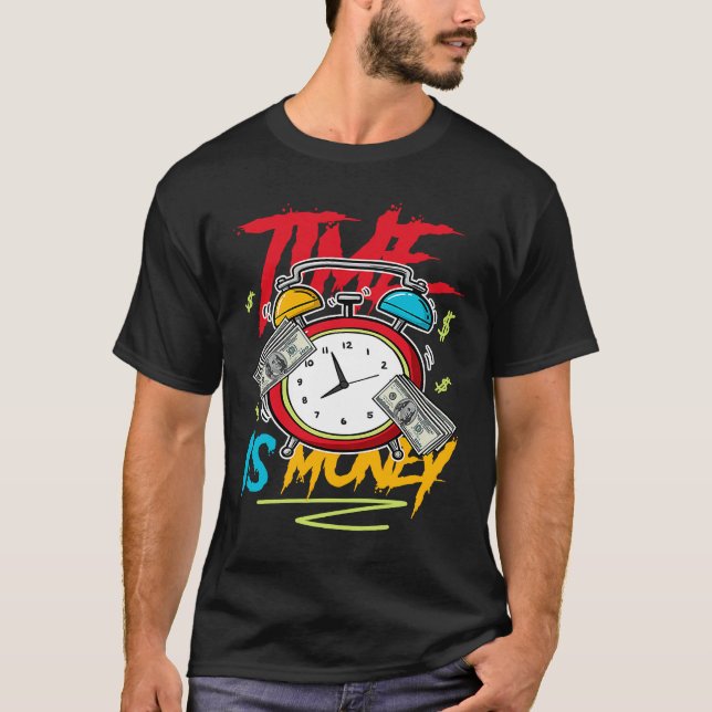 T-shirt Time Is Money Drip Fruity Pebbles Dunk Low (Devant)