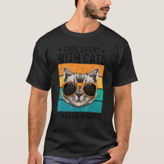 T-shirt Time Spent With Cats Is Never Wasted Cat Owner Ani