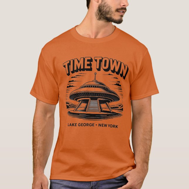 T-shirt Time Town Lake George, NY Retro 80s (Devant)