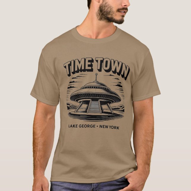 T-shirt Time Town Lake George, NY Retro 80s (Devant)