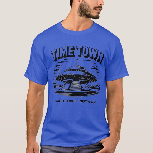 T-shirt Time Town Lake George, NY Retro 80s (Devant)