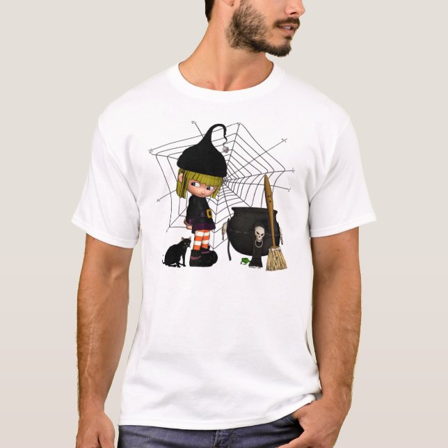 T-shirt timide de Halloween de Brew (Devant)