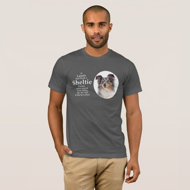 T-shirt Timmy's Blue Merle Sheltie (Devant entier)