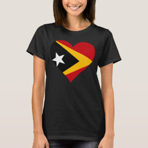 T-shirt Timor-Leste Drapeau Coeur Timor-Leste Dons Amour T