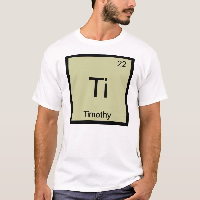 T-shirt Timothy Nom Chimie Élément Tableau périodique (Devant)