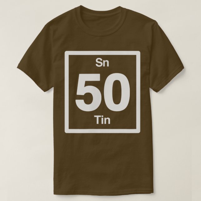 T-shirt Tin Sn, Periodic Table Elements, 50th Birthday Sci (Design devant)