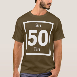 T-shirt Tin Sn, Periodic Table Elements, 50th Birthday Sci