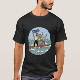T-shirt Tin Tin Sea Adventure Avec Capitaine Haddock