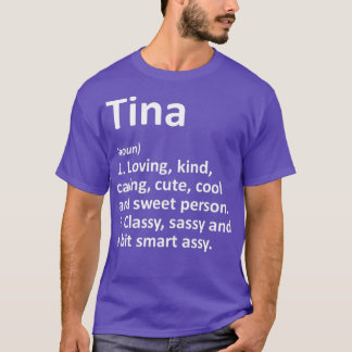 T-shirt TINA Définition Nom personnalisé Amusant Anniversa