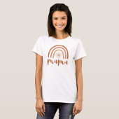 T-shirt TINLEY Boho Burnt Orange Rainbow Sun Mama (Devant entier)