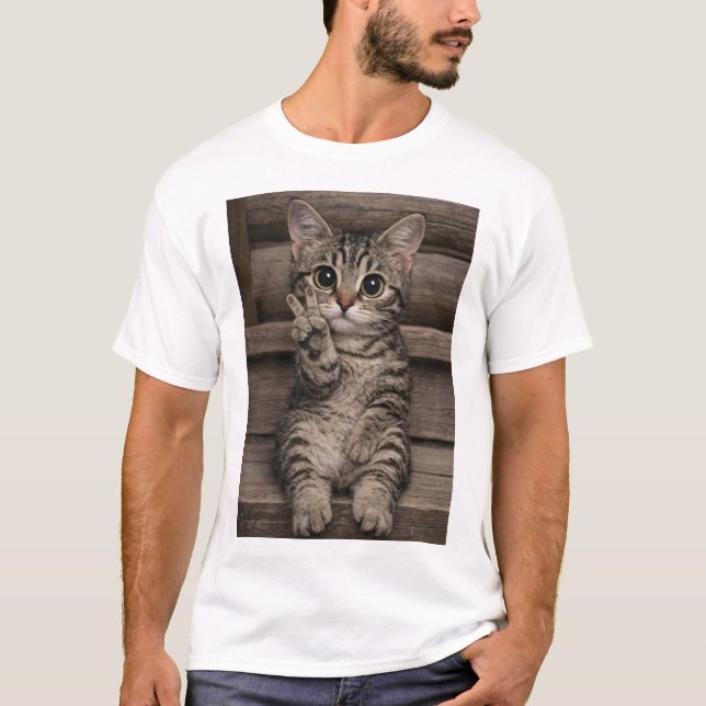 T-shirt Tinsel le chaton de la paix (Devant)