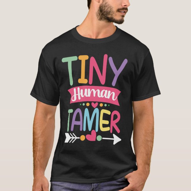 T-shirt Tiny Human Tamer (Devant)