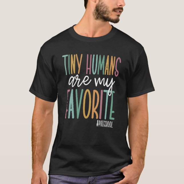 T-shirt Tiny Humans Are My Favorite Preschool Christmas 20 (Devant)