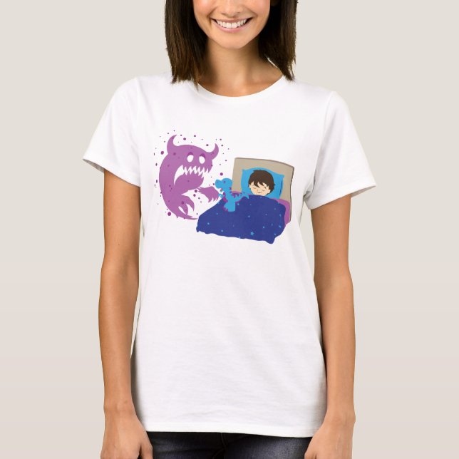 T-shirt Tiny Protector T-Rex Ladie à manches longues ajust (Devant)