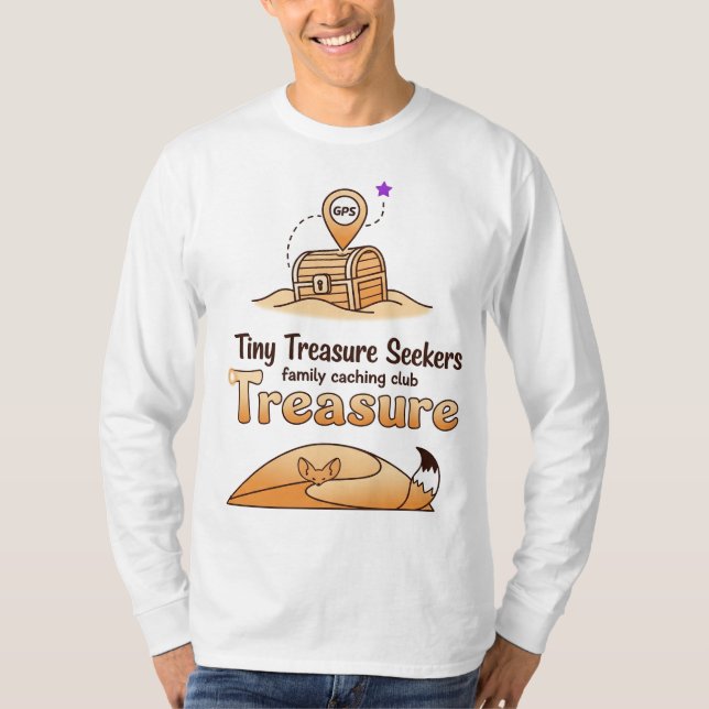 T-shirt Tiny Treasekers - Club de Caching Familial (Devant)