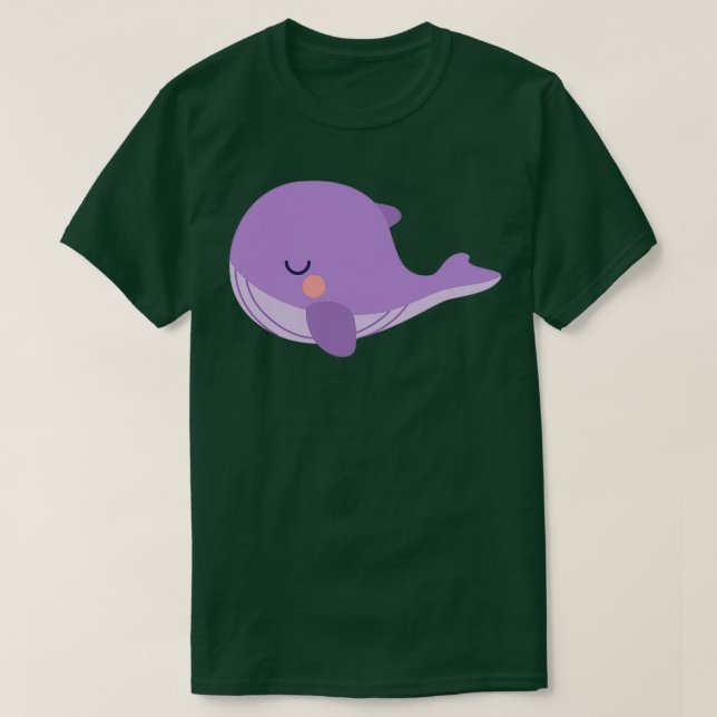 T-shirt Tinytan violet baleine peluche (Design devant)