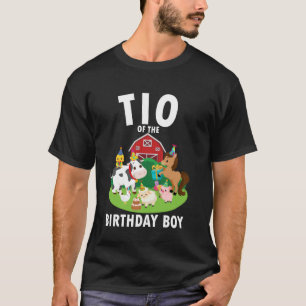 T-shirt Tio du garçon d'anniversaire Animaux de la ferme T