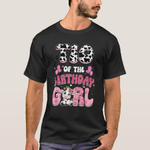 T-shirt Tio Of The Birthday Girl Cow Farm Famille 1er Nais