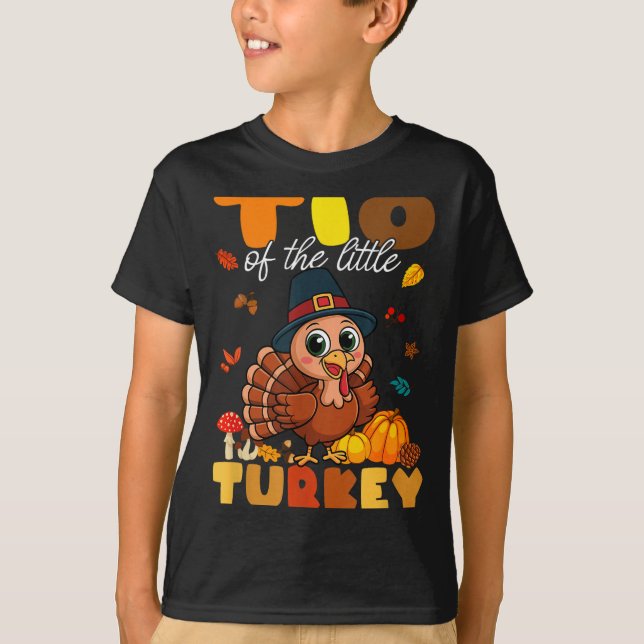 T-shirt Tio Of The Little Turkey Thanksgiving Baby Shower  (Devant)
