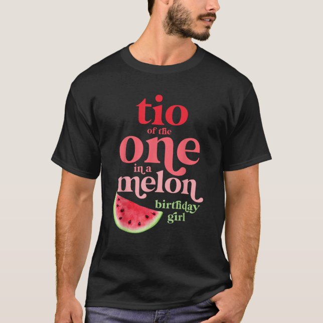 T-shirt Tio of the One In A Melon Birthday Girl Watermelon (Devant)