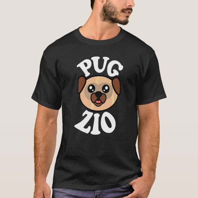 T-shirt Tio Pug Mignon Homme (Devant)