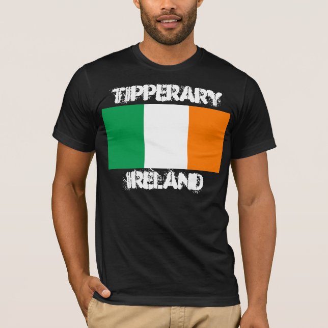 T-shirt Tipperary, Irlande avec drapeau irlandais (Devant)