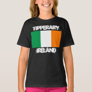 T-shirt Tipperary, Irlande avec drapeau irlandais Filles
