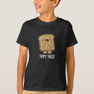 T-shirt Tippy Toest amusant Tippy Toe Toe Pun Dark BG