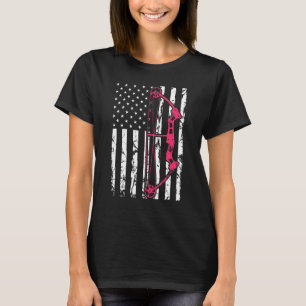 T-shirt Tir à arc à boue composé États-Unis Drapeau améric