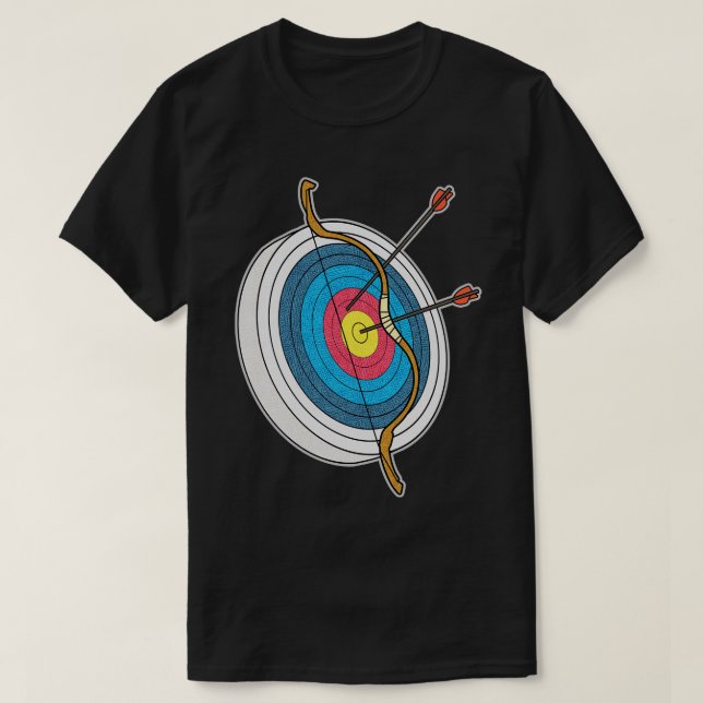 T-shirt Tir À Arc Cadeau Impression Archer Bow Et Flèches  (Design devant)