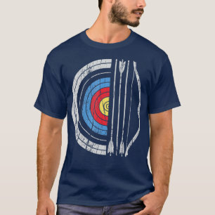 T-shirt Tir À Arc Cible Bow Et Arche Archer Retro Vintage