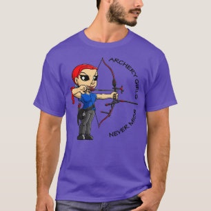T-shirt Tir à la tête rouge Fille Tir à l'arc Filles ne ma