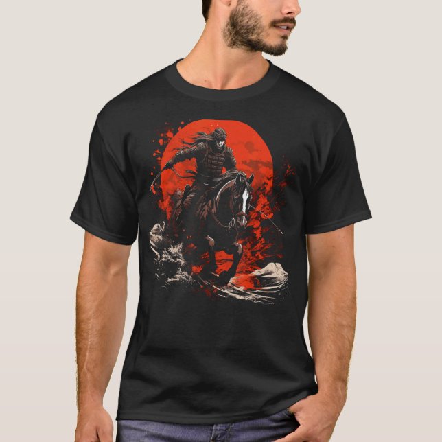 T-shirt Tir à l'arc à cheval Yabusame Guerrier Samouraï Ja (Devant)